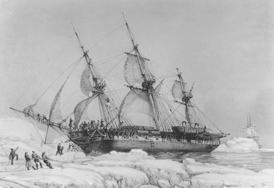 The Astrolabe in Pack-Ice, 1838 by Auguste Etienne Francois Mayer